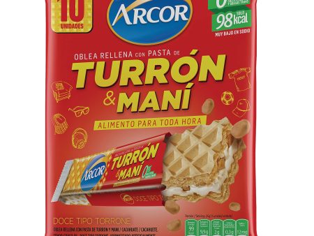 Turrón relleno con pasta de cacahuete Arcor 10 unidades (250g) (Cad: 31 12 2023) For Sale