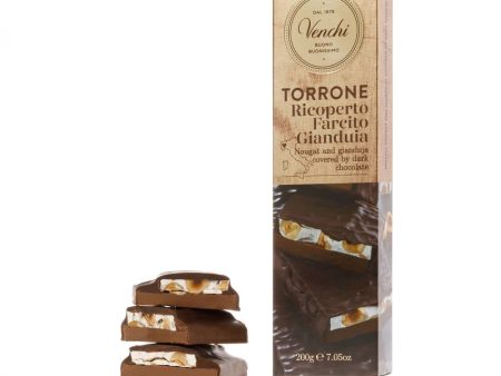 Venchi - Barra de Gianduia y Turrón con Avellanas del Piamonte, 200g - Idea para regalo - Sin Gluten on Sale