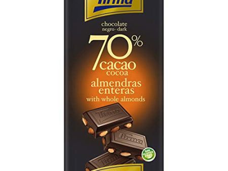 Tirma Chocolate Negro 70% Cacao Con Almendras Enteras - 125 g (Cad: 30 06 2024) Discount