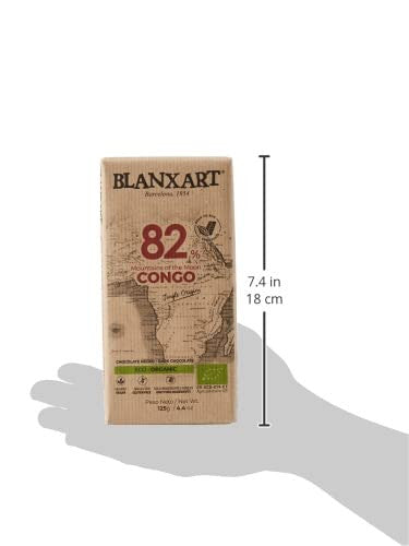 Blanxart Tableta de Chocolate Negro Ecológico - Congo 82% Cacao 1 Unidad 125 g (Cad: 30 12 2024) For Discount