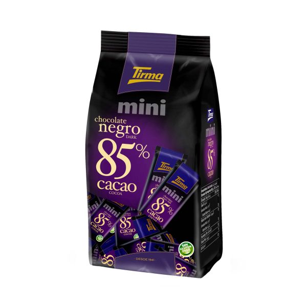 Tirma Chocolate Negro 85% Cacao en Formato Mini | Mini Tabletas de Chocolate Negro sin Gluten | Barritas Veganas de Chocolate Negro | Chocolatinas Individuales para Café | 18 unidades, 180 g en total (Cad: 31 08 2023) Online now