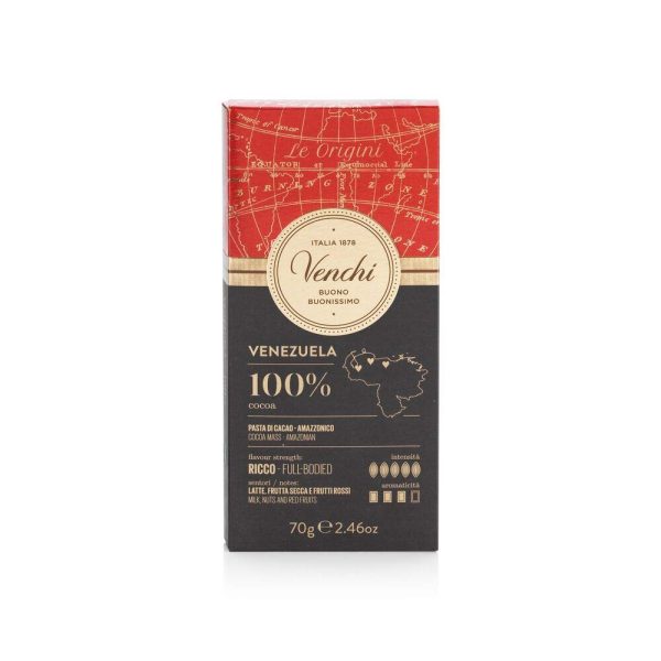 Tableta de Chocolate Negro 100% Venezuela, 70 g - Chocolate de Origen Único - Sin Gluten Supply