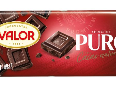 Tableta de Chocolate Puro Valor sin Gluten - 300 Gramos on Sale