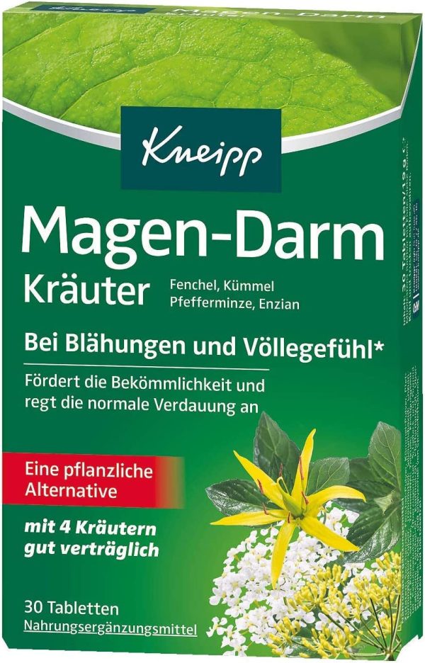 Hierbas gastrointestinales de Kneipp (1 x 30 tabletas) (Cad: 31 03 2023) Online now