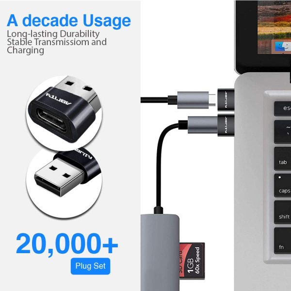 Nuevo Adaptador USB C [Paquete de 4, Black], Adaptador USB A USB C, USB C to USB Adapter, USB to USB C, Conector USB C, USB C Hembra A USB Macho Adapter Embalaje Deteriorado on Sale