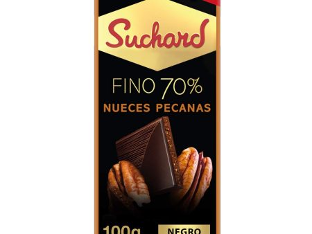 Suchard - Tableta de Chocolate Negro 70% con Nueces Pecanas - 100 g Fashion