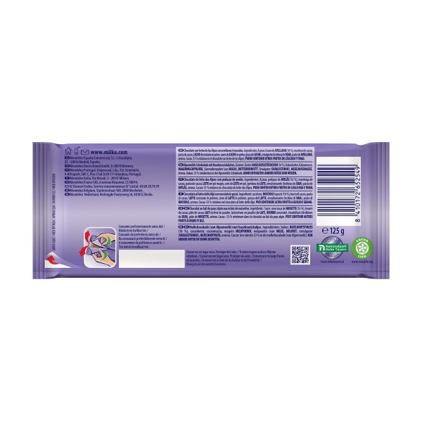 Tableta de Chocolate con Leche Milka con Trozos de Avellanas 125g Online