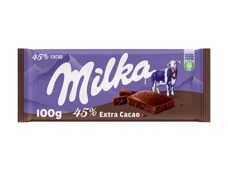 Tableta de Chocolate con Leche Milka Extra Cacao 45% 100g Online now