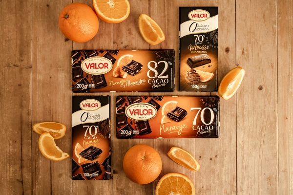 Chocolate Negro Valor 70% Mousse de Naranja Sin Azúcares Añadidos - Tableta de 150 Gramos Sale