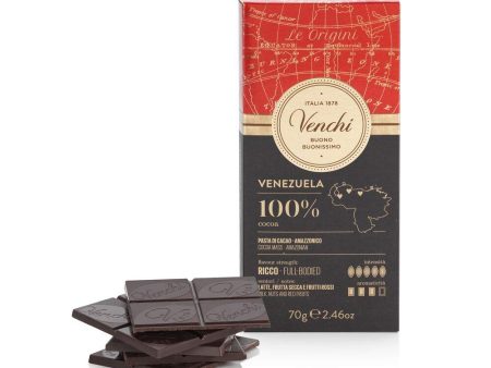 Tableta de Chocolate Negro 100% Venezuela, 70 g - Chocolate de Origen Único - Sin Gluten Supply