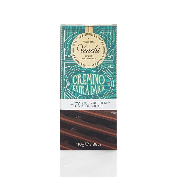 Venchi - Tableta de Cremino de chocolate amargo -70% de azúcar, 110 g - Sin gluten on Sale