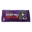 Tableta de Chocolate Cadbury Dairy Milk Fruit and Nut - 110g, 1 unidad Online now