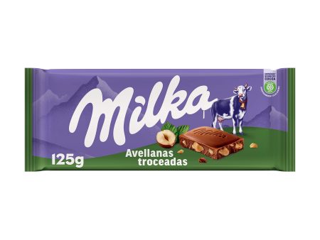 Tableta de Chocolate con Leche Milka con Trozos de Avellanas 125g Online