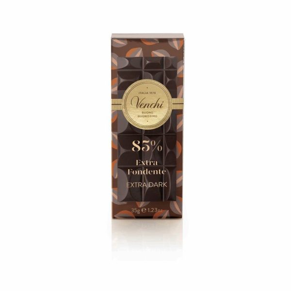 Venchi - Minitableta de Chocolate Extra Negro 85 % - Sabor intenso, 35 g - Sin Gluten- Vegano For Cheap