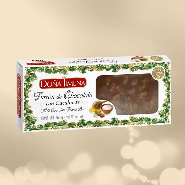 Turrón de Chocolate con Cacahuete Doña Jimena 150g - Crujiente y sin Gluten Online now