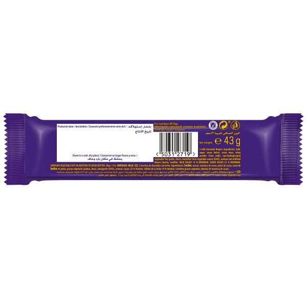 Cadbury Twirl, Barritas Rellenas De Chocolate Con Leche Cadbury En Espirales, 1 x 43 g on Sale