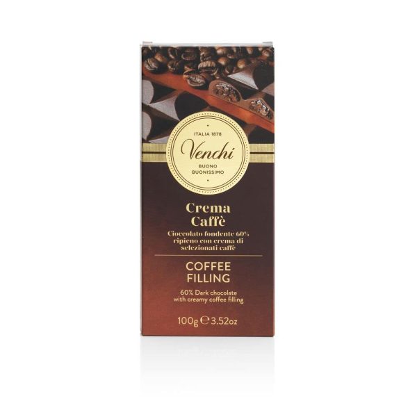 Tableta de Chocolate Negro 60% Rellena de Café, 100g - Sin Gluten Fashion