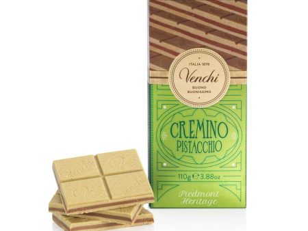 Tableta Cremino de Pistacho Venchi, 110 g - Chocolate con Leche y Blanco con Pasta de Pistacho - Sin Gluten Embalaje Deteriorado (Cad: 21 11 2023) Online