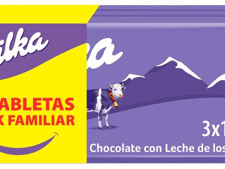 Tableta de Chocolate con Leche Milka Pack Familiar 3 x 125g Cheap