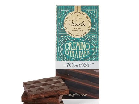 Venchi - Tableta de Cremino de chocolate amargo -70% de azúcar, 110 g - Sin gluten on Sale