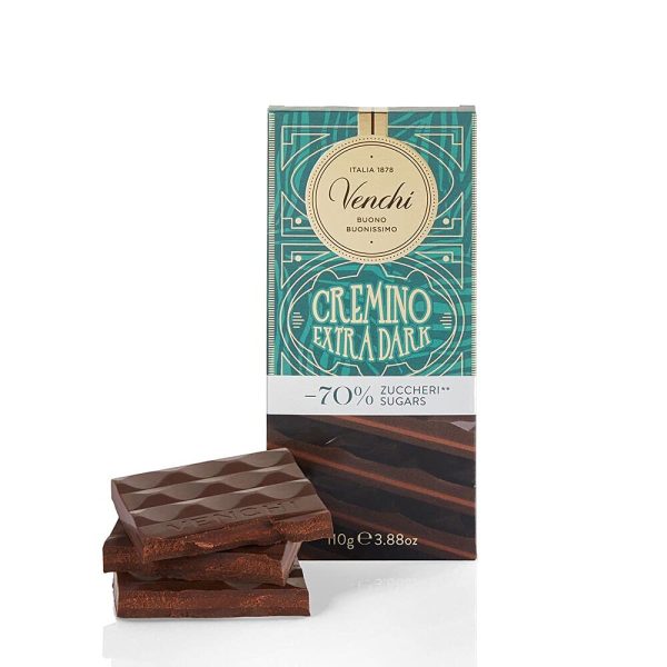 Venchi - Tableta de Cremino de chocolate amargo -70% de azúcar, 110 g - Sin gluten on Sale