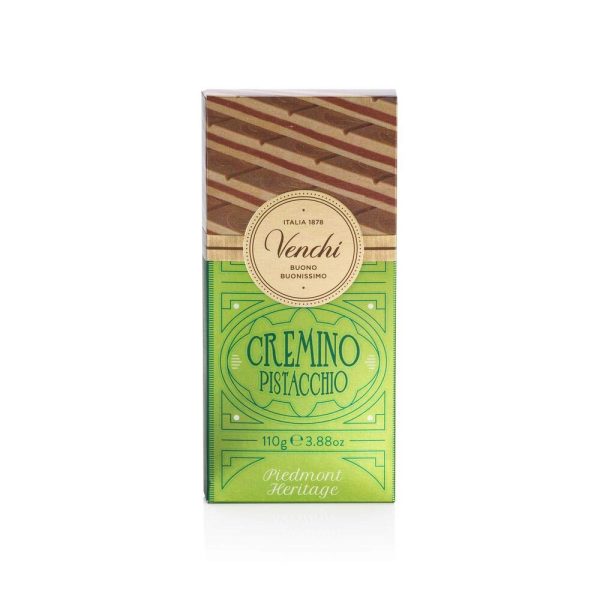 Tableta Cremino de Pistacho Venchi, 110 g - Chocolate con Leche y Blanco con Pasta de Pistacho - Sin Gluten Embalaje Deteriorado (Cad: 21 11 2023) Online