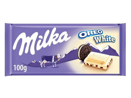 Tableta de Chocolate Blanco Milka Oreo con Relleno de Vainilla 100g For Sale