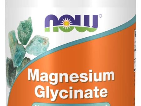 Now Foods, Magnesium Glycinate, 200mg Magnesio, 180 Tabletas veganas, Probado en Laboratorio, Vegetariano, Sin Gluten, Sin Soja, No GMO Embalaje Deteriorado For Sale